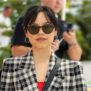 HTF Garrett Leight Flipper Sunglasses Brown Tortoise As Seen On Jenna Ortega 🔥